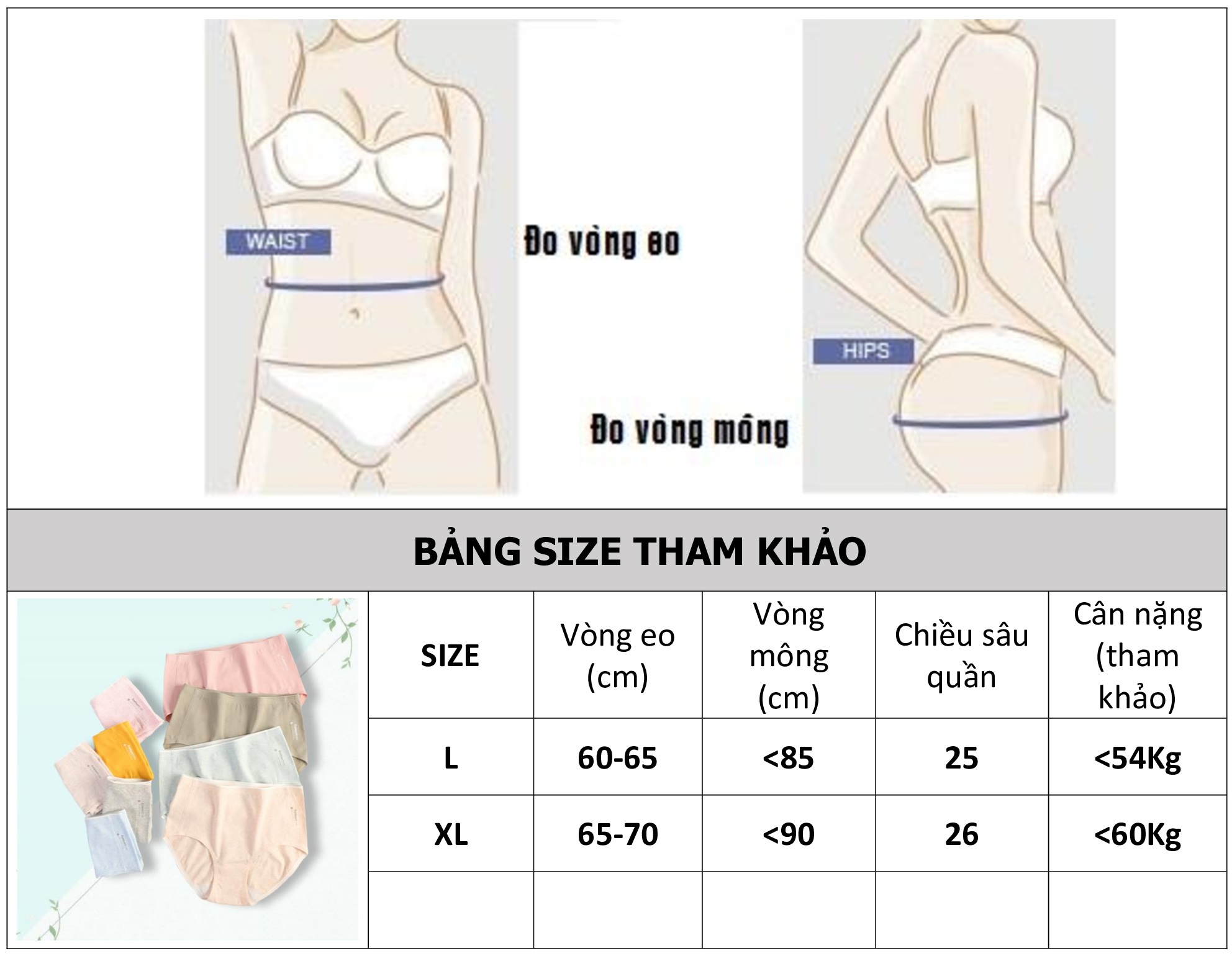 Quần lót nữ cạp cao gen bụng nâng mông QN35