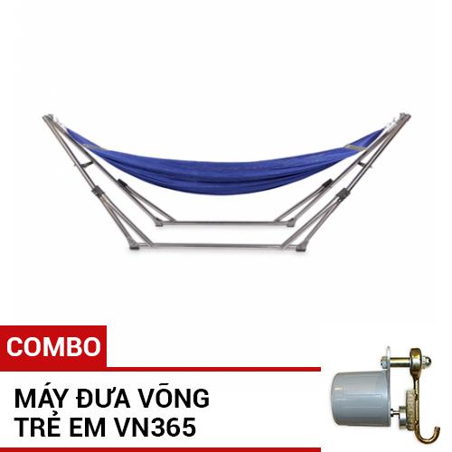 Combo Võng xếp inox cao cấp và Máy Đưa tự động VINANOI VNK-N01-VN365