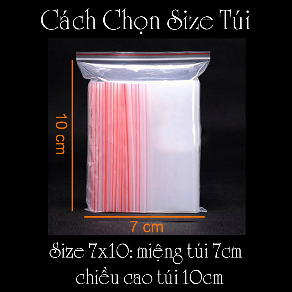 200g Túi Zipper đựng đồ thông dụng (tùy chọn size)