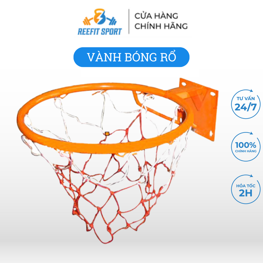 [HCM]Vành bóng rổ 40cm kèm lưới (Cam)