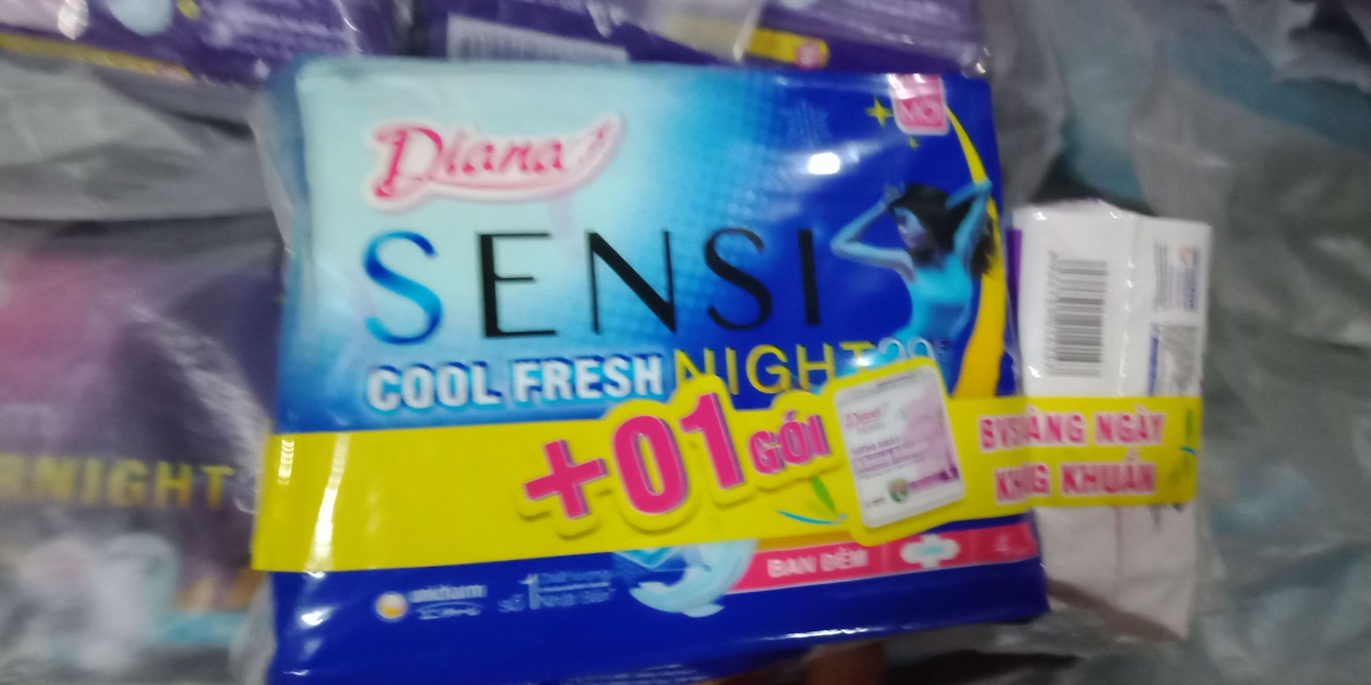 Combo 6 gói bvs  Diana ĐÊM SENSI COOL Fresh 35cm