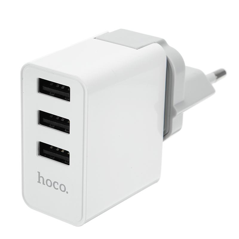 [HCM]Cốc sạc ba cổng USB Hoco C20 sạc nhanh 5V/2.4A