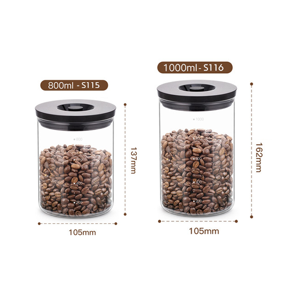Lọ thủy tinh nắp PC Samadoyo S115/3 800mL