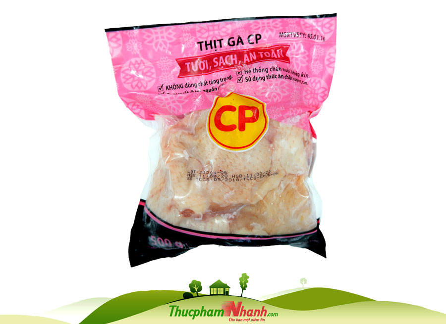 chỉ giao HCM Má đùi gà đông lạnh CP - Gói 500g