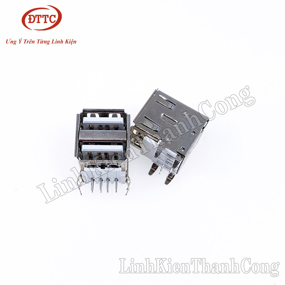 Cổng usb cái 2.0 loại cắm 2 cổng type a 8 chân