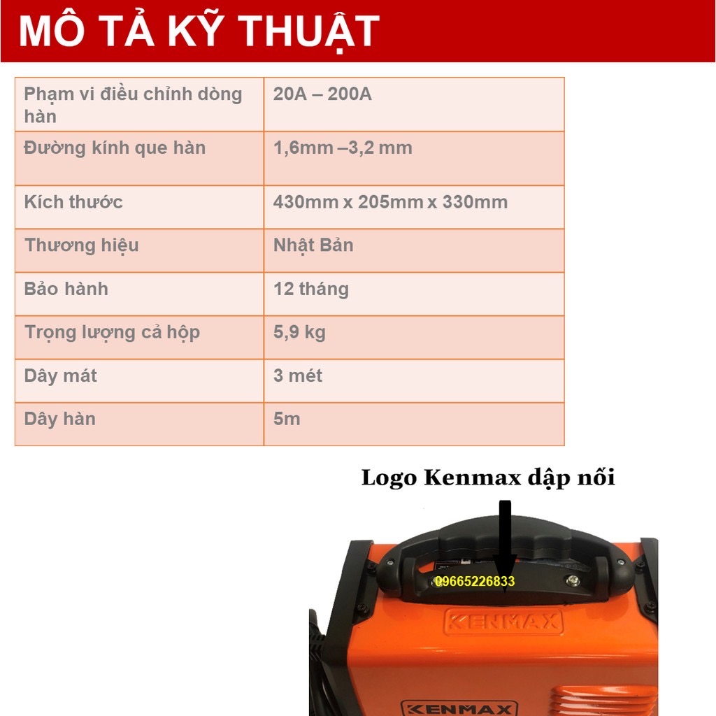 Máy hàn - Máy hàn điện tử - Kenmax ARC 200S