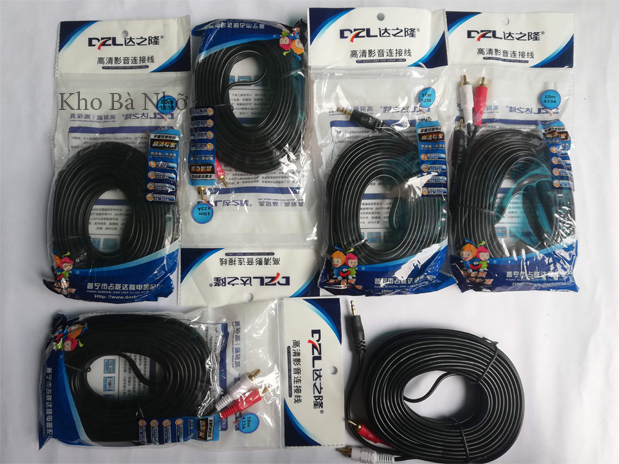 Dây nối loa 1 đầu 3.5 ra 2 AV 10m