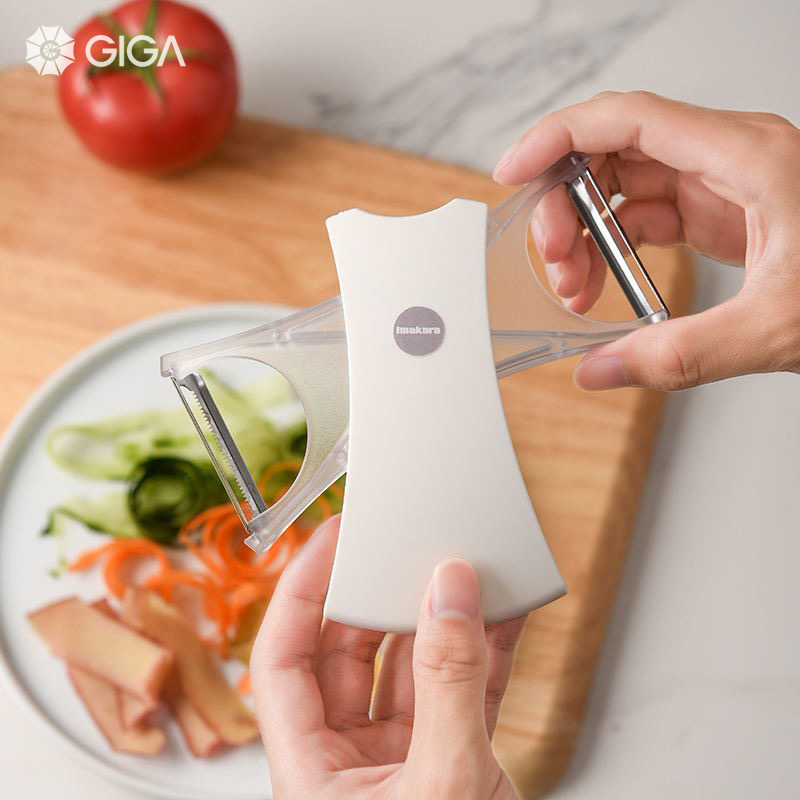 Dụng cụ gọt vỏ khoai tây đa năng 2 trong một gia dụng thiết yếu của Nhật Bản Giga/dụng cụ gọt vỏ trái cây/Dụng cụ gọt vỏ rau