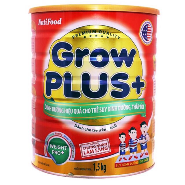 Sữa bột Nutifood Grow Plus+ loại 1,5kg