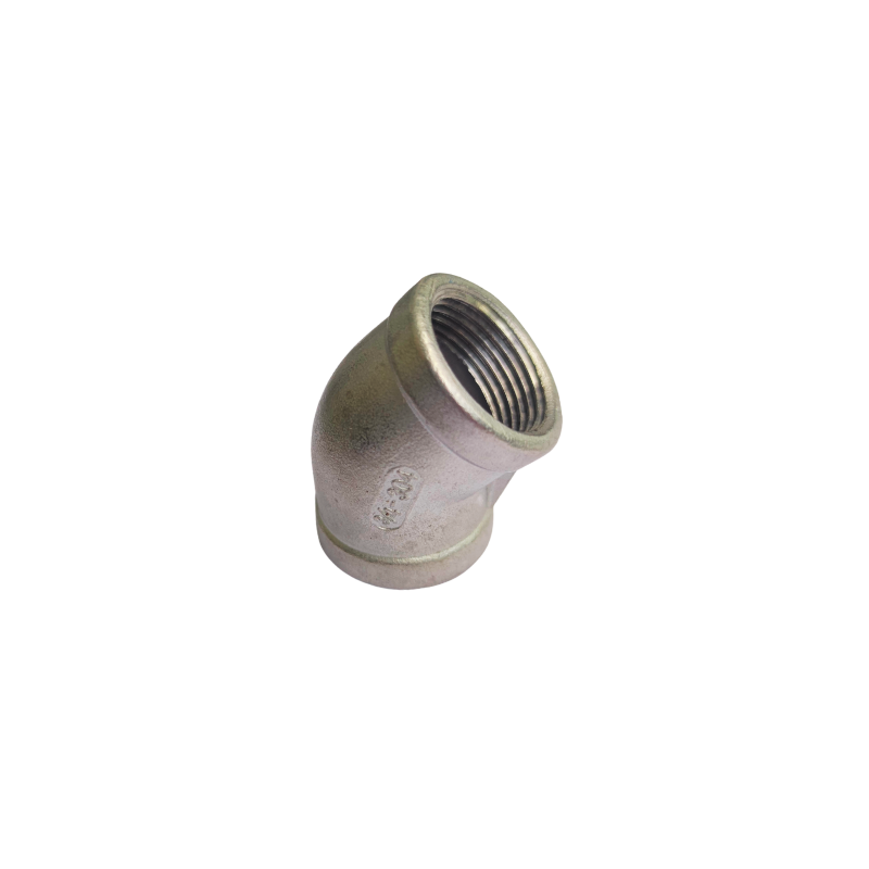 Co lơi inox 304 phi 27, co (cút) ren trong 45⁰