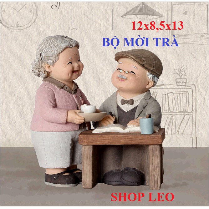 [Hoàn Tiền 10%]BỘ TƯỢNG ÔNG BÀ LÃO MỜI TRÀ