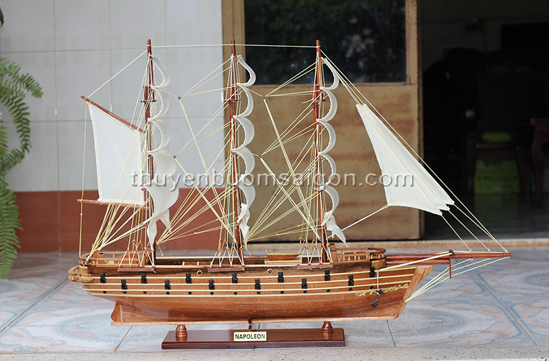 Mô hình thuyền buồm gỗ trang trí Napoleon dài 100cm