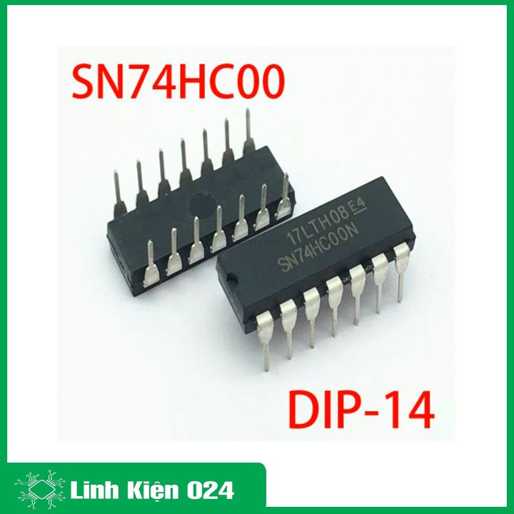 IC 74HC00 DIP14 cung cấp bốn cổng NAND