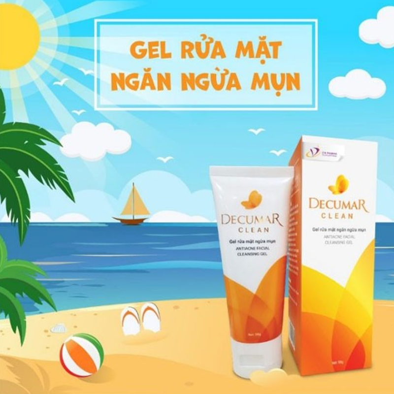 Decumar Clean 50gr/ 100gr✅ Sữa Rửa Mặt Decumar Dạng Gel✅ Ngừa Mụn Sáng Da