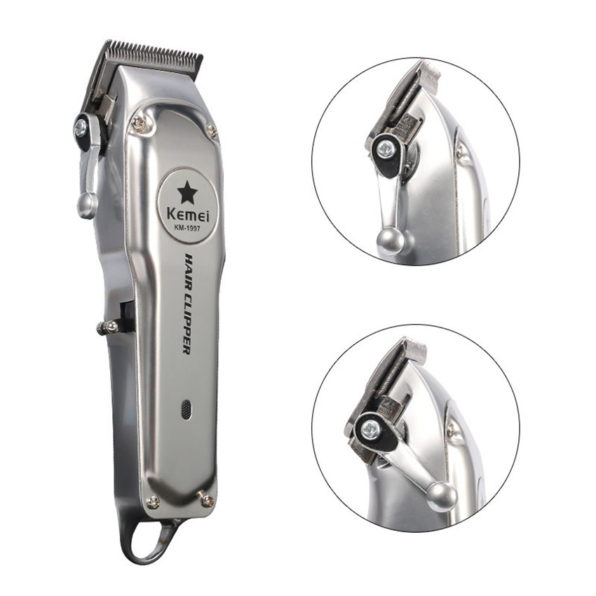 [HCM]Tông Đơ Cắt Tóc Chuyên Nghiệp Kemei Km-1997 Công Nghệ Sạc Nhanh Lên Đến Hơn 3 Giờ Sử Dụng