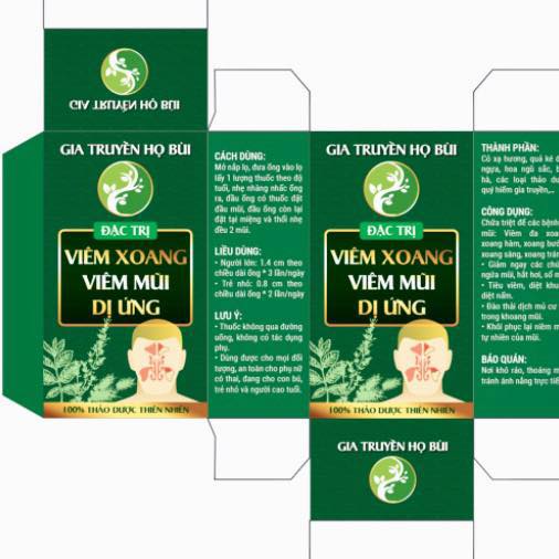 Bột thổi mũi - VIEM XOANG, VIEM MUI DI UNG BT