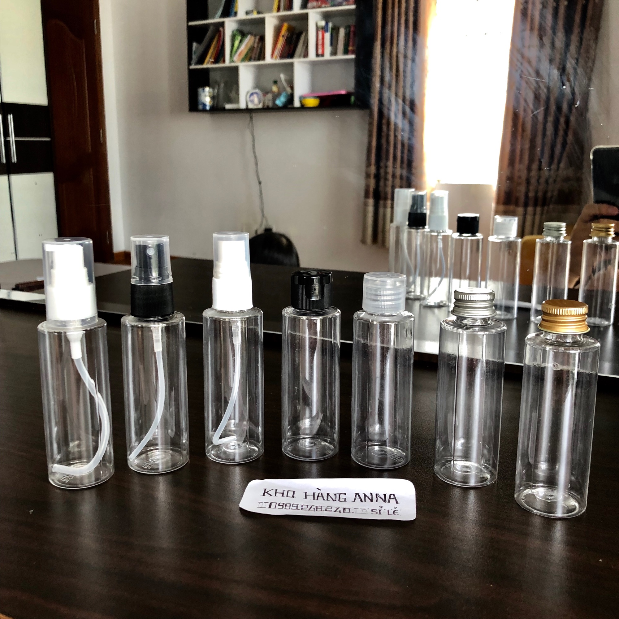 Chai xịt nhỏ giọt đen trắng - Vỏ Chai xịt nhỏ giọt đựng nước rửa 10ml- 20ml- 30ml- 50ml- 70ml- 100ml- Chai trong suốt