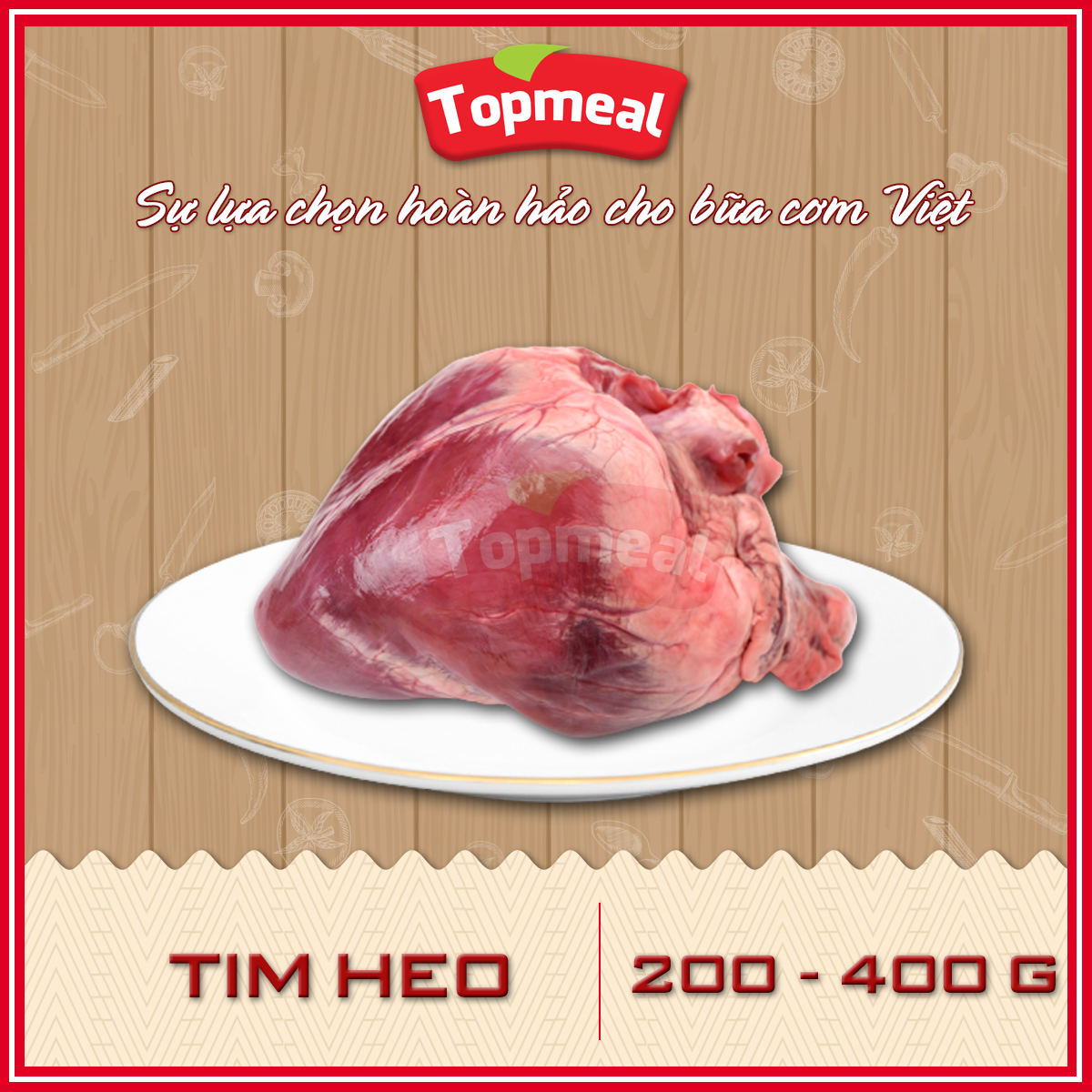 HCM - Tim heo 200-400g - Thích hợp với các món xào rau củ hoặc nấu cháo -
