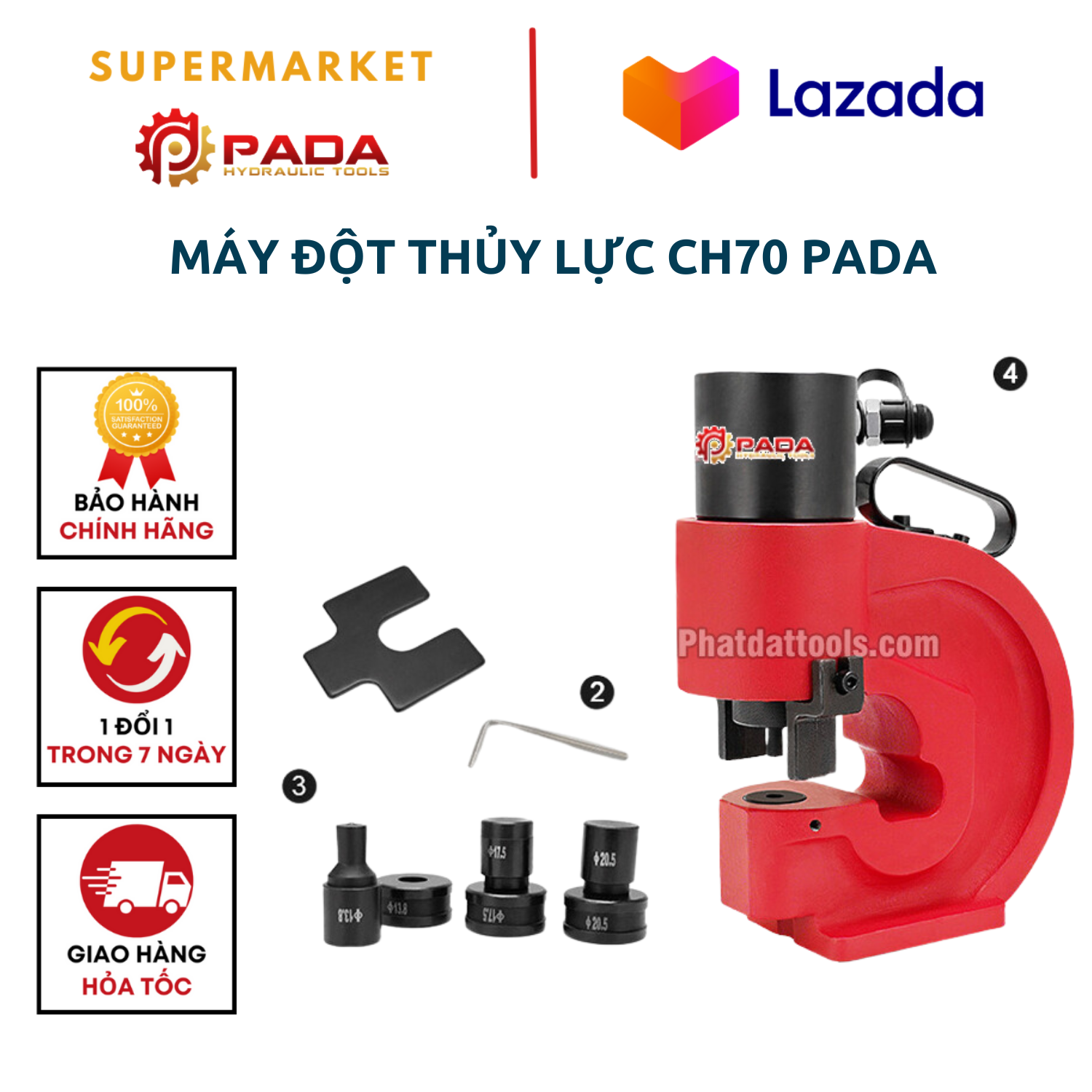 Máy Đột Thủy Lực CH70 PADA- Bảo hành 6 tháng