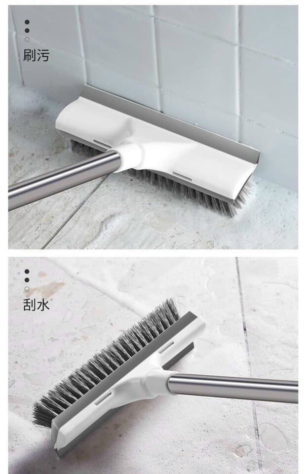 Bàn Chải Chà Sàn L-sweet Với Tay Cầm Dài 50 Bàn Chải Chà Sàn Bằng Kim Loại Không Gỉ Có Thể Điều Chỉnh Được Với Lông Cứng Để Làm Sạch Gạch