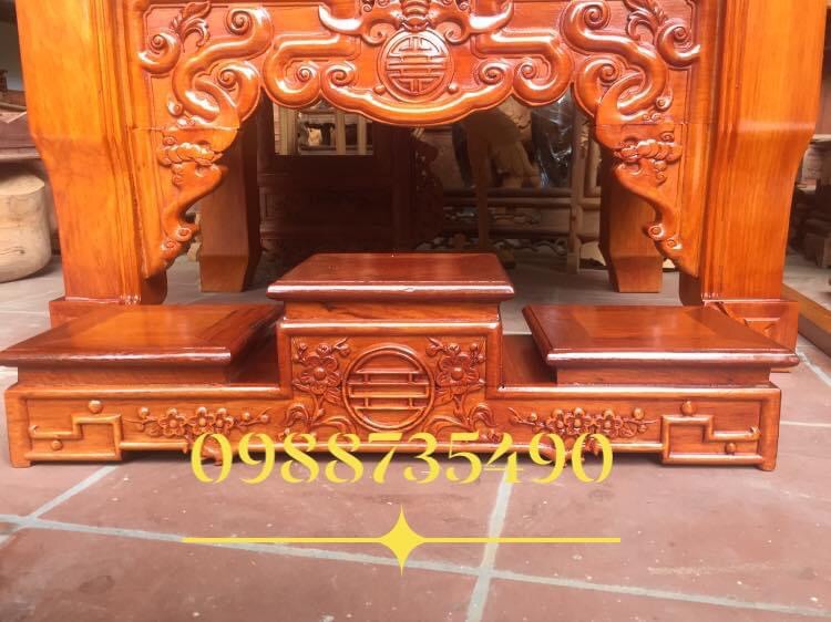 Tam sơn tam cấp thờ gỗ mít ta loại đẹp