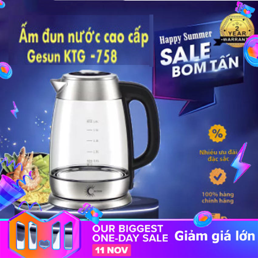 Ấm siêu tốc lock&lock , bình đun nước siêu tốc lock&lock thủy tinh chống nóng tự động ngắt điện - bảo hành 12 tháng. 1&1 uy tín.