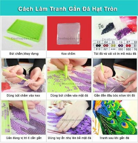 Tranh đính đá 2 con hổ (chưa đính) DD9700
