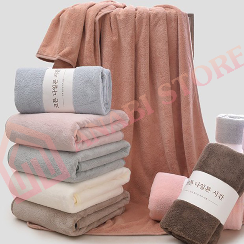 Khăn Tắm Lông Cừu Hàn Quốc Kích Thước 140*70cm Siêu Thấm Nước MINAHO - Khăn Tắm Lông Cừu Siêu Thấm Hút Siêu Mềm Mại 140*70cm