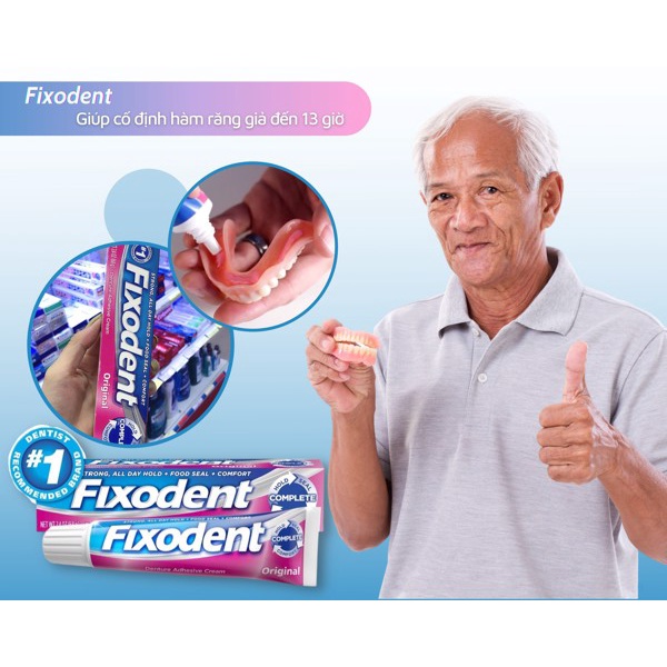 Keo Dán Hàm Răng Giả Hàm Cố Định Fixodent