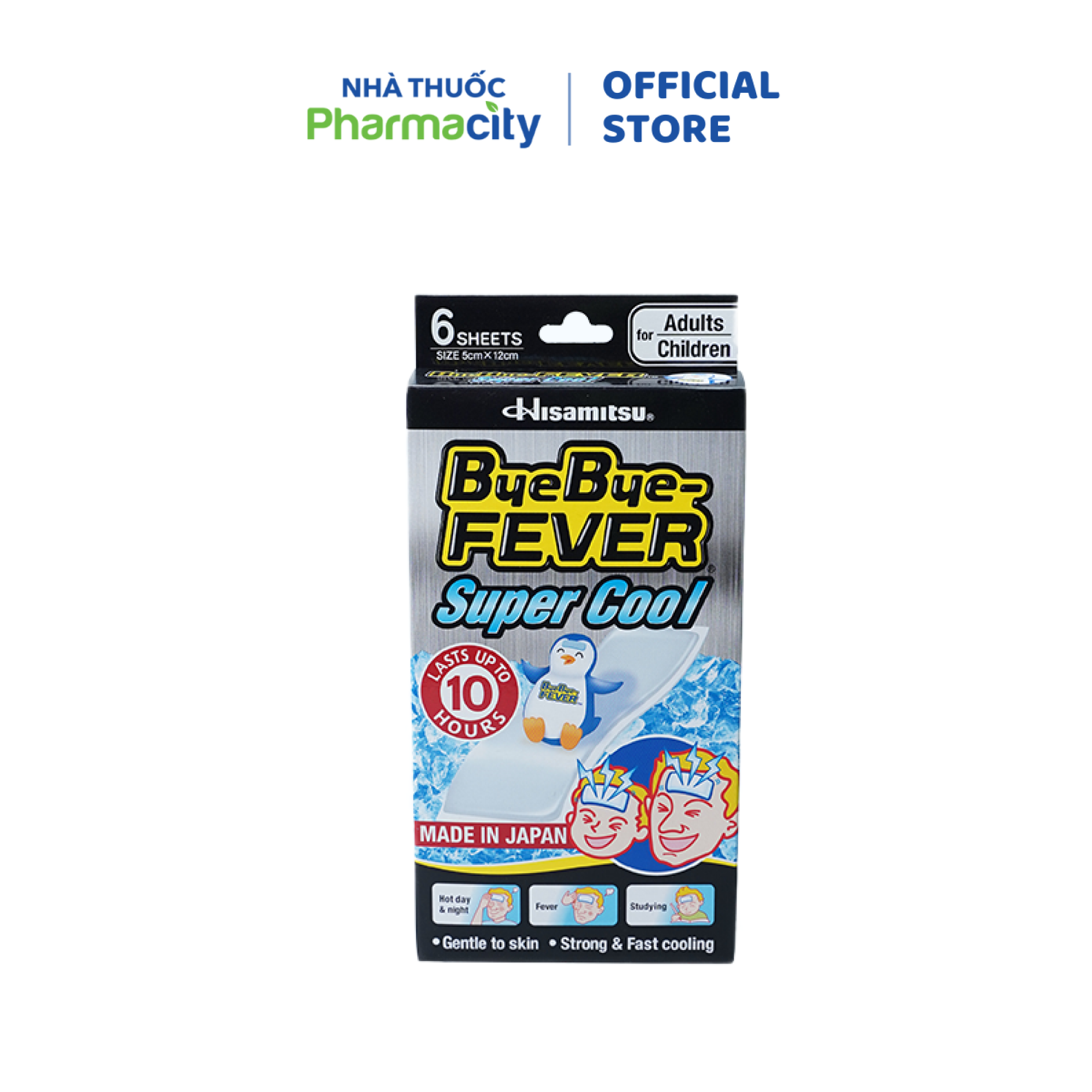 Miếng dán hạ sốt Bye Bye - Fever Super Cool (Hộp 6 miếng)