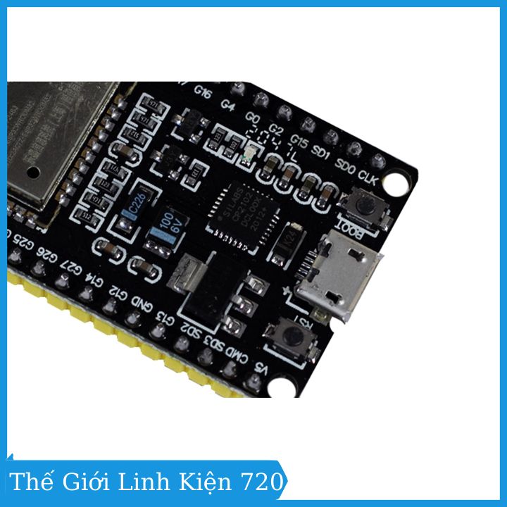 Module ESP32 thu phát Wifi Bluetooth Node MCU LuaNode32 CP2102 tích hợp anten và RF