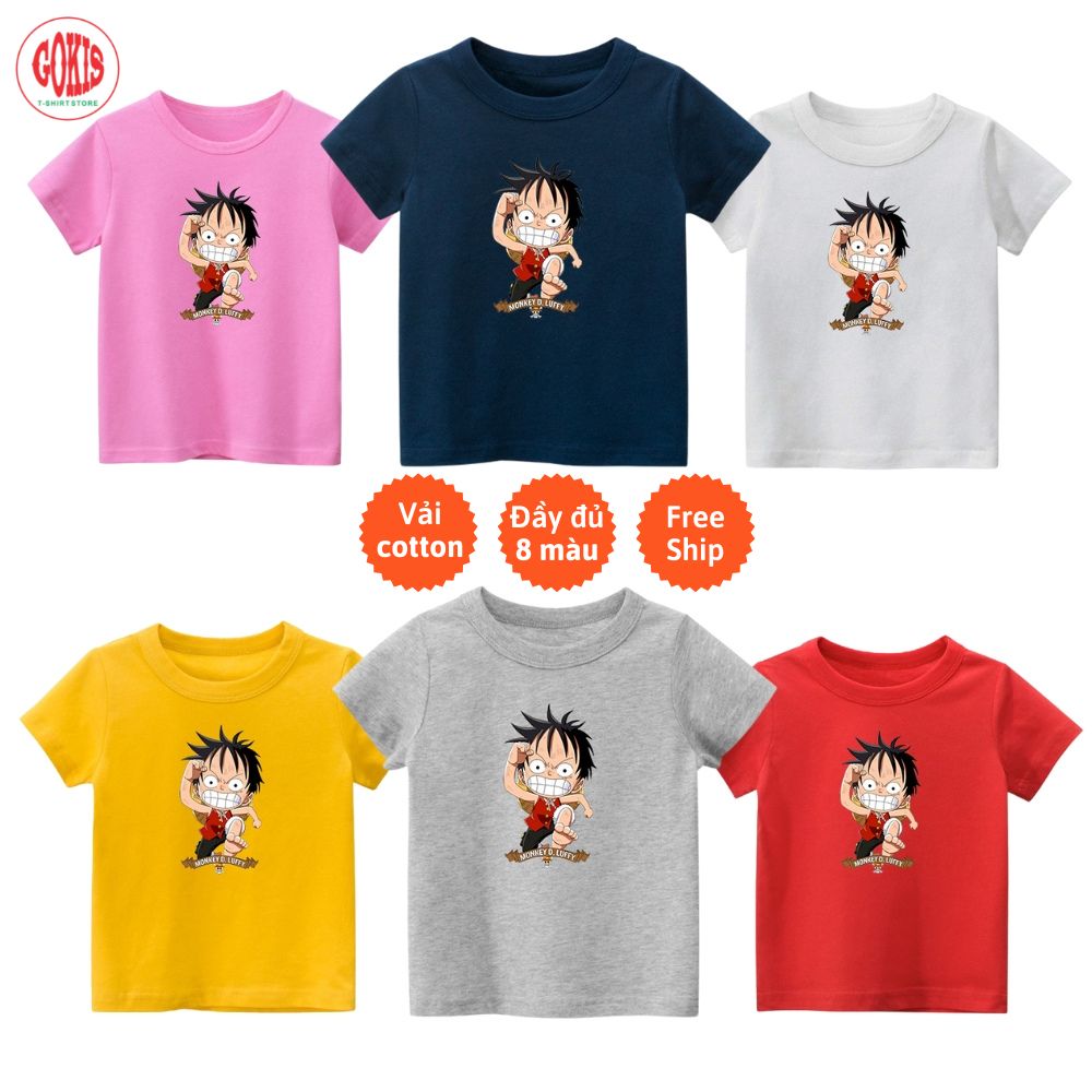 Áo Thun Cho Bé Trai Bé Gái Vải Cotton Thoáng Mát Mẫu Luffy One Piece - Áo  Phông Trẻ Em Cộc Tay Cổ Tròn Gokis Shop Opd14 - Mixasale