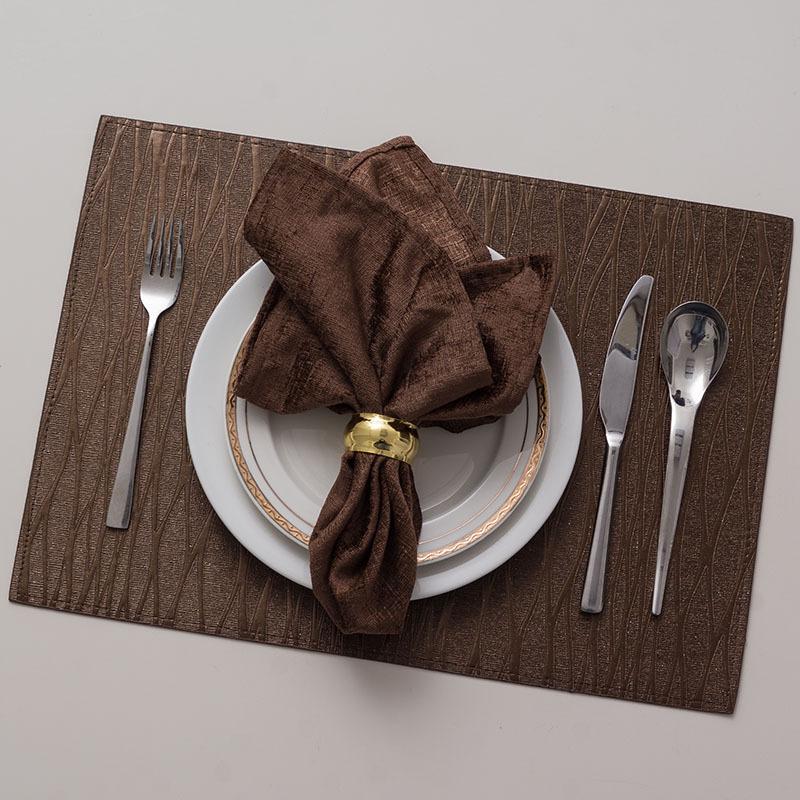 PVC Placemat Rectangular Western Food Heat Resistant Mat European Style Oil Resistant Table Mat cha ji dian Students Waterproof Thick Bowl Coaster