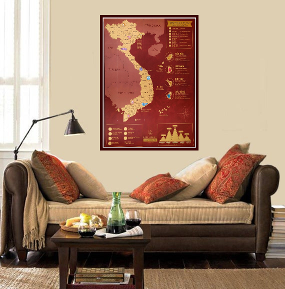 Vietnam Scratch Map Red Velvet Edition