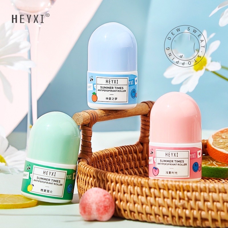 Lăn Nách Khử Mùi HEYXI 30ml Hương Đào , Hoa Cỏ , Gỗ , Khô Thoáng , Kiểm Soát Mồ Hôi