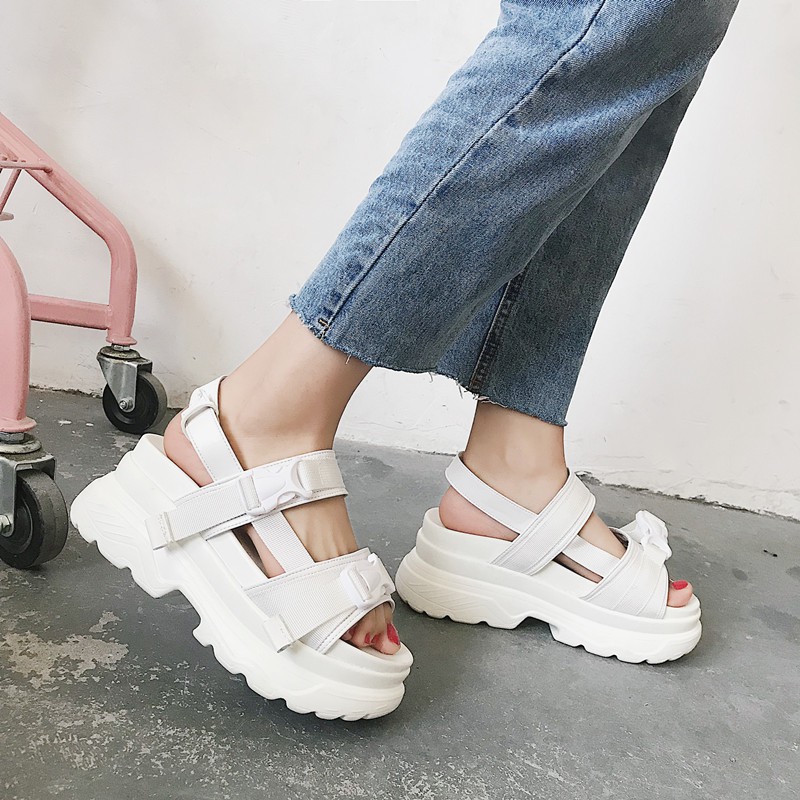 [Lấy mã giảm thêm 30%]Sandal Ulzzang Đế Cao 7Cm (ẢNh ThậT Ở CuốI)