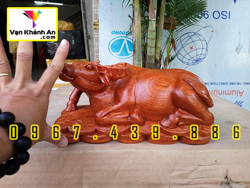 Tượng Trâu Tài Lộc gỗ hương - Tượng Phong Thủy - Trang Trí Nhà Cửa Decor - Quà Tặng Tân Gia - Quà Tặng Ý Nghĩa - Đồ Gỗ Mỹ Nghệ