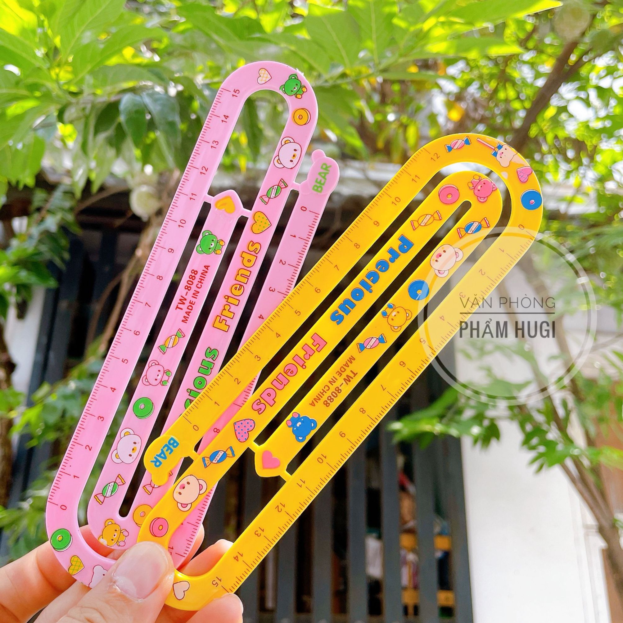Straightedge plastic hard 15cm cute designs (tw-8088)
