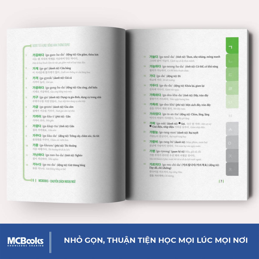 5000 Từ Vựng Tiếng Hàn Thông Dụng - MCBooks