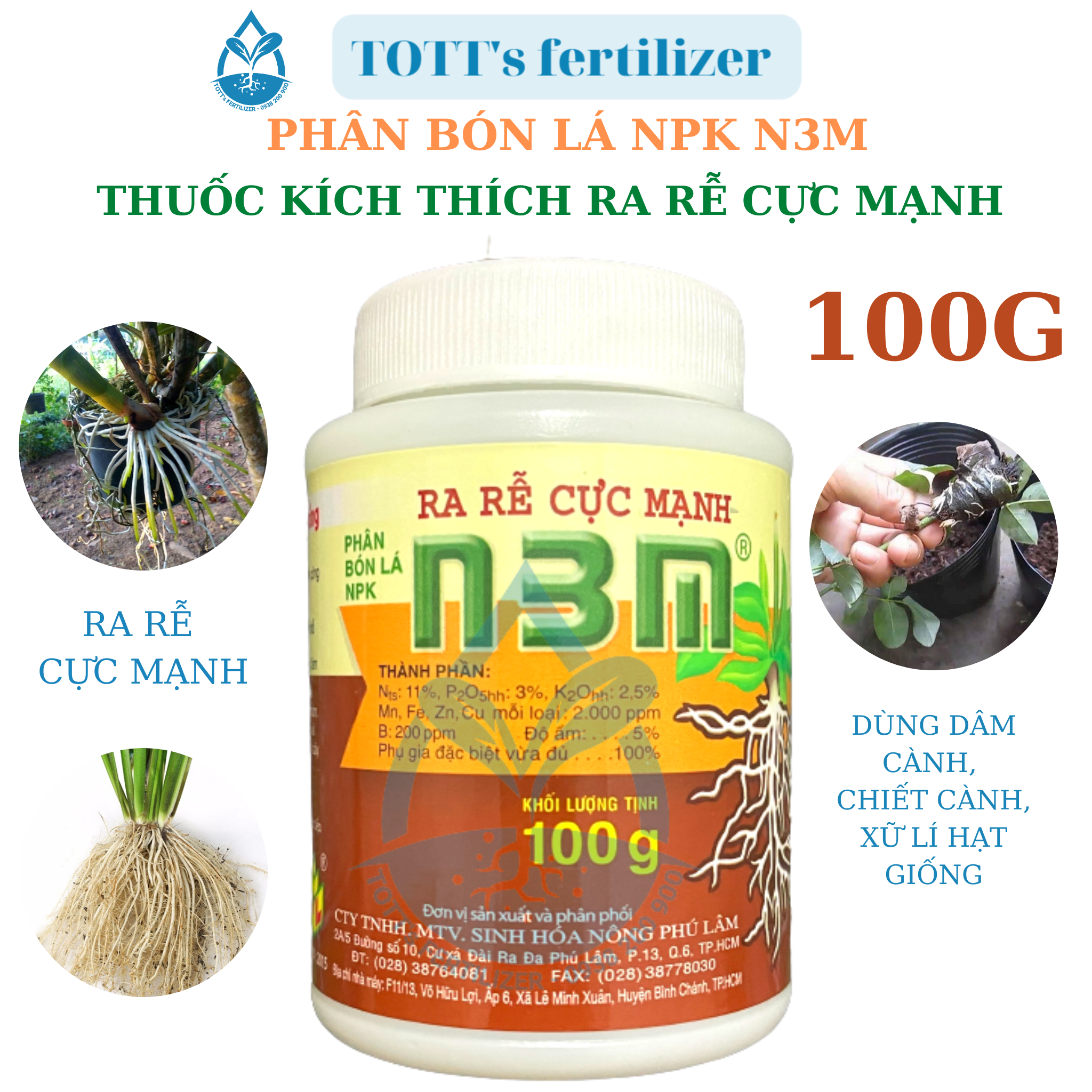 Phân bón npk ra rễ cực mạnh n3m