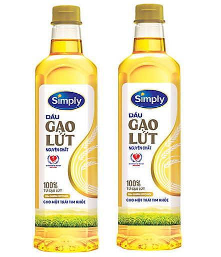 Combo 2 Dầu Ăn Simply Gạo Lức Cao Cấp 1L