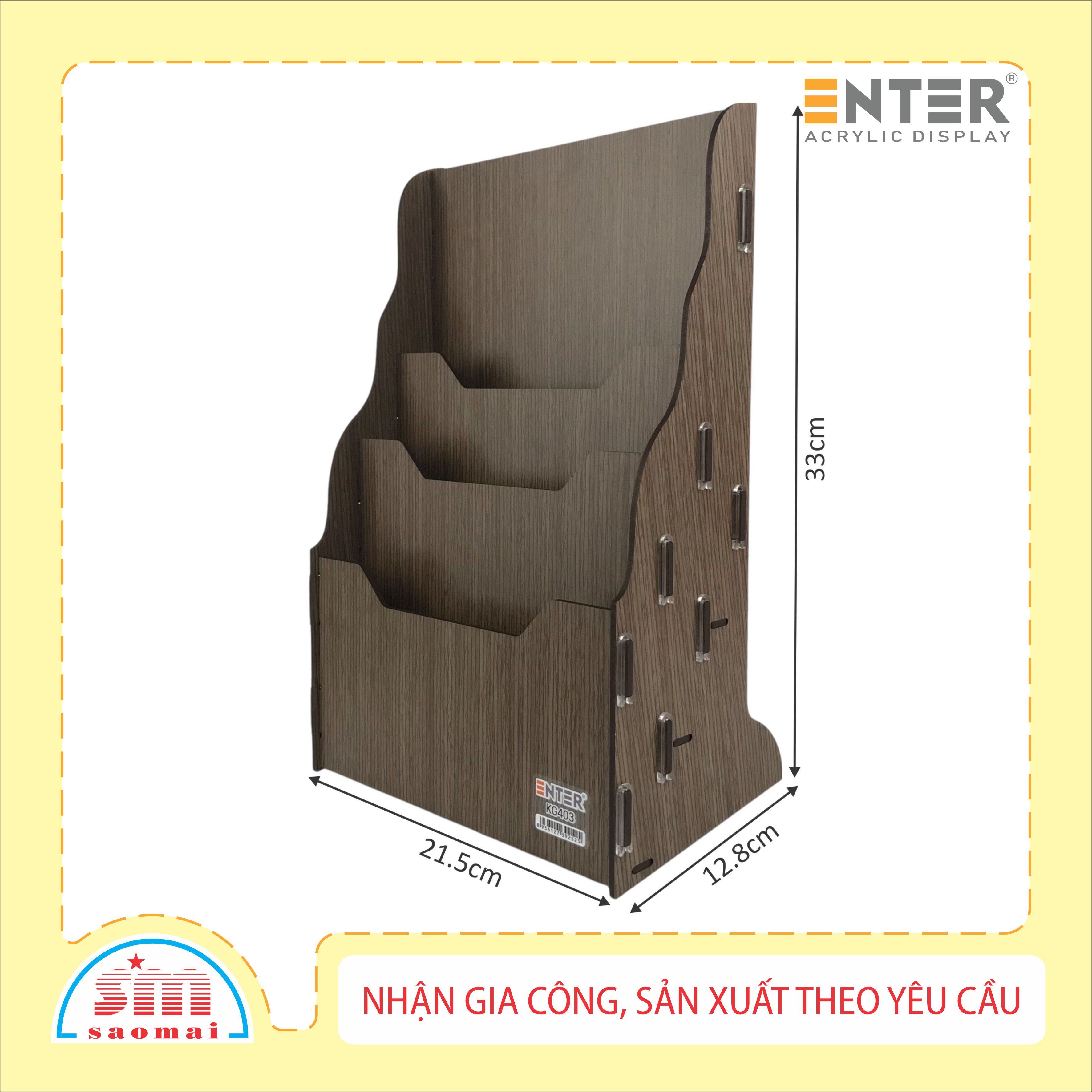 Kệ gỗ 3 ngăn Enter KG403 A4 lắp ráp