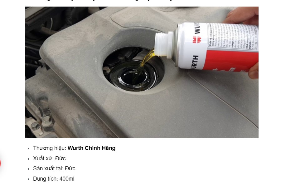 Wurth Chất Vệ Sinh Súc Xả Nhớt 400ml