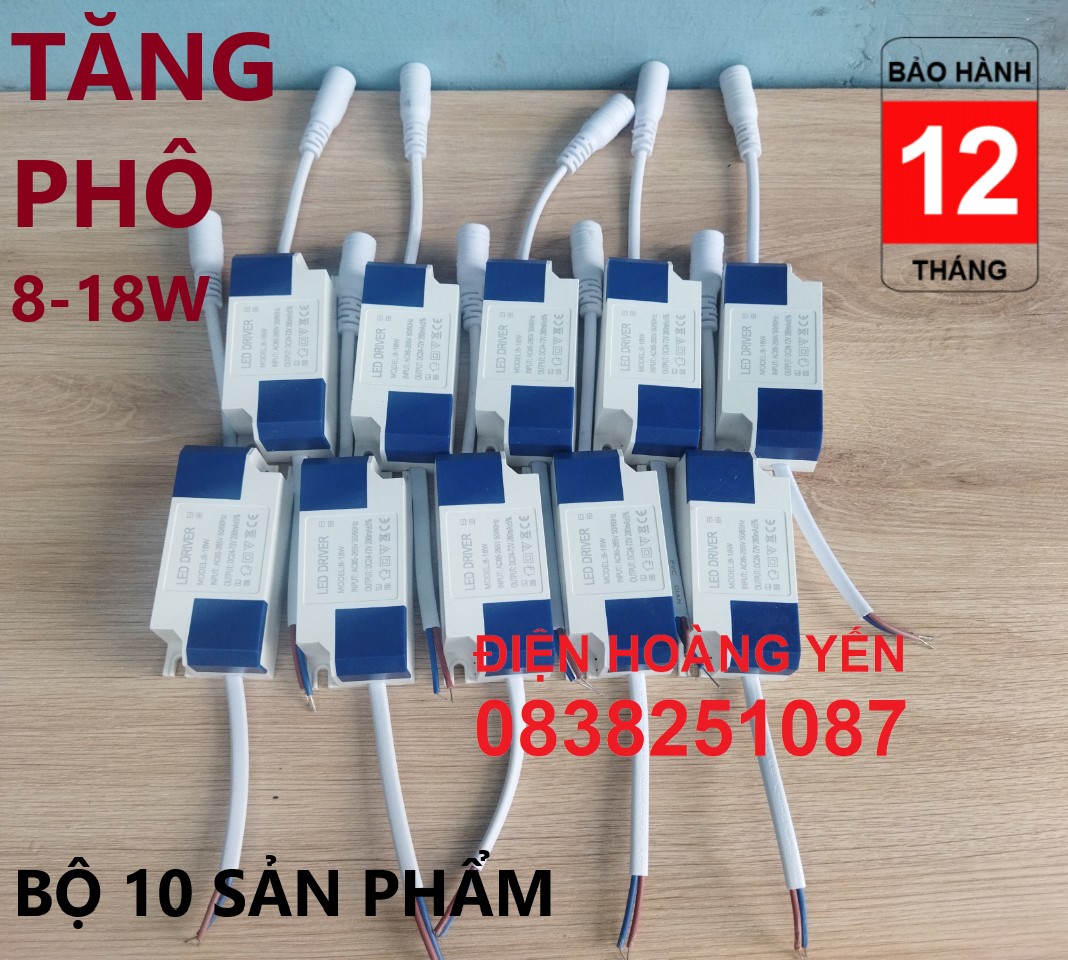 [HCM]10 TĂNG PHÔ ĐÈN LED ÂM TRẦN 8-18W