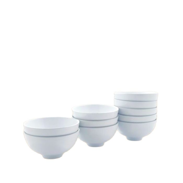 Bộ 10 Chén Cơm Sứ Trắng Việt Nam 4.5,Chén cơm sứ trắng VN