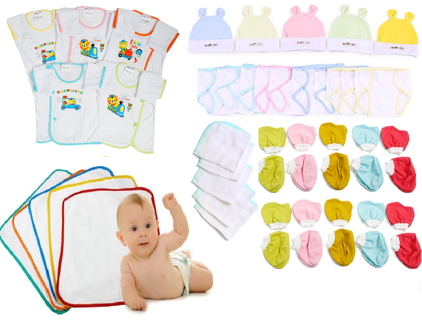 Combo 50 món đồ dùng cho bé sơ sinh từ 2-8kg