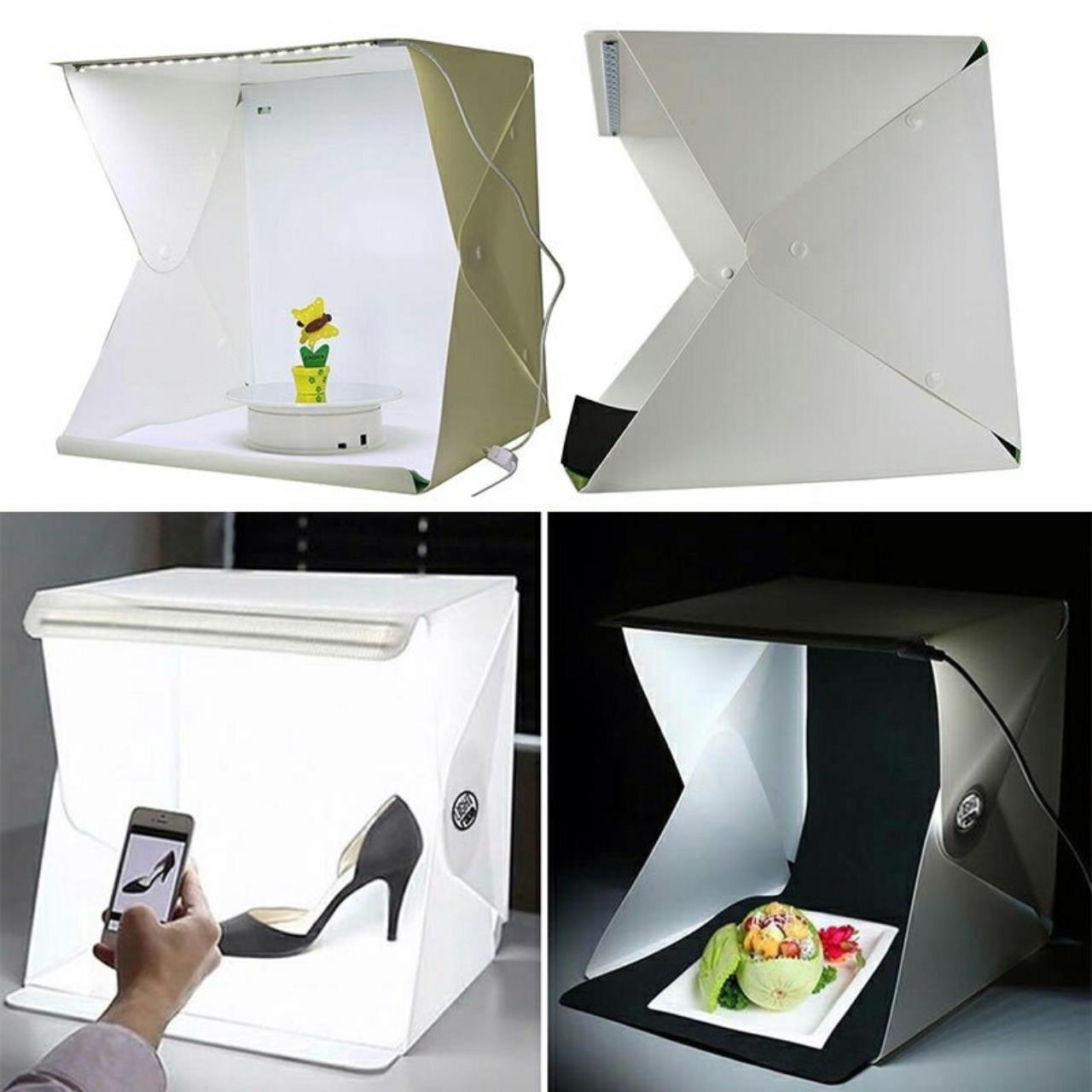 Hộp chụp ảnh sản phẩm light room remac - rẻ và chất kích thước 40x40x40cm tích hợp 2 dàn đèn led 35 bóng