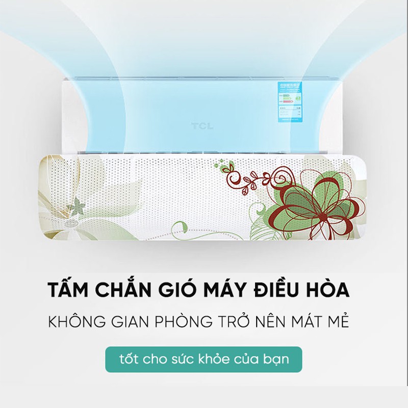 Tấm chắn gió máy điều hòa - Tấm đổi hướng gió điều hòa cao cấp có hoa văn, Tấm Chắn Gió Điều Hòa Trực Tiếp, Tản Gió Và Hơi Lạnh Đều Phòng, Thích Hợp Cho Gia Đình Có Trẻ Nhỏ,