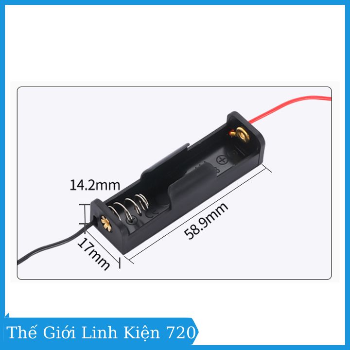 Đế pin AA 1.2V 1.5V không nắp 1 pin