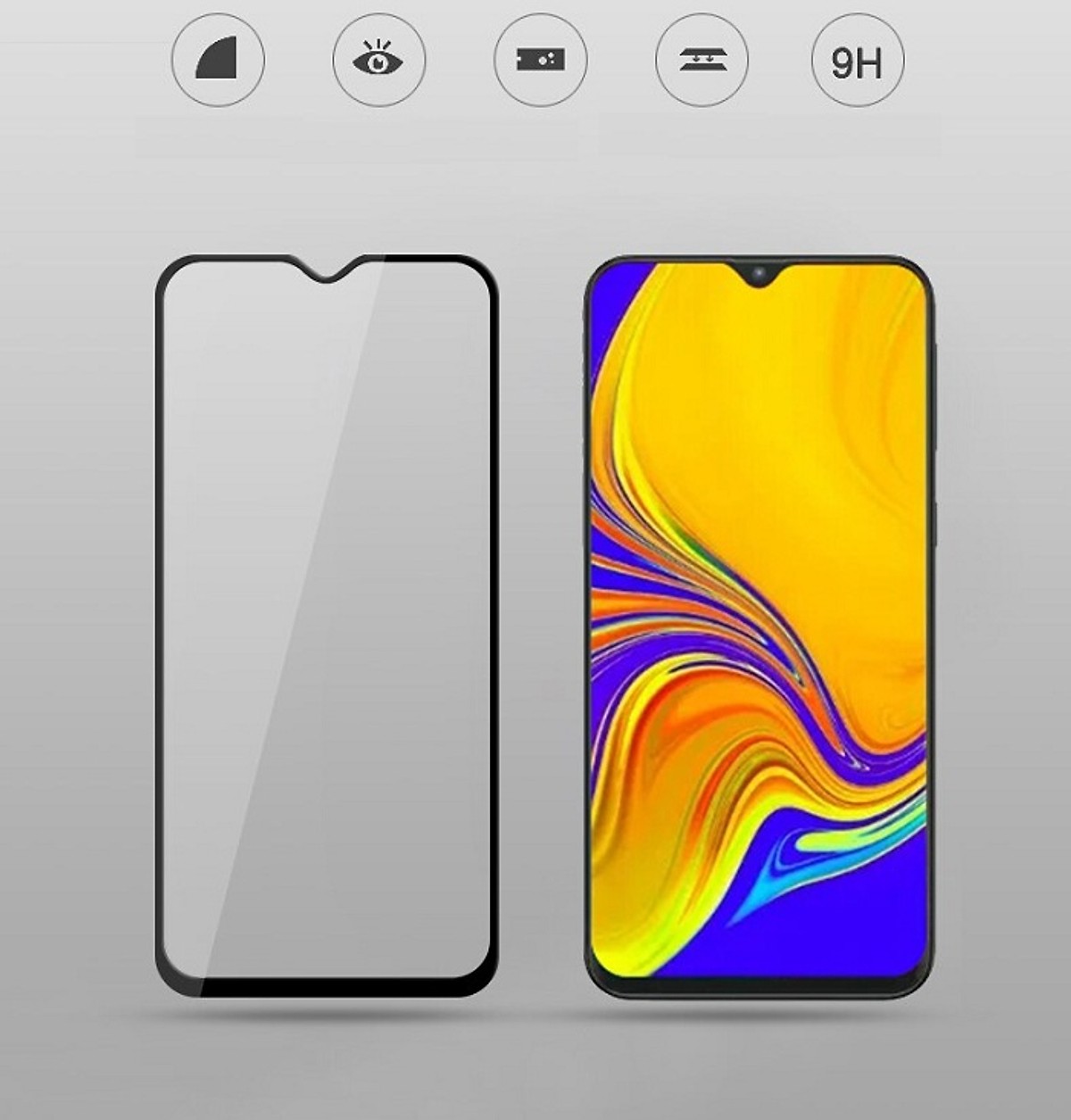 Kính cường lực cho Samsung A03s Full màn Full keo độ cứng 9H